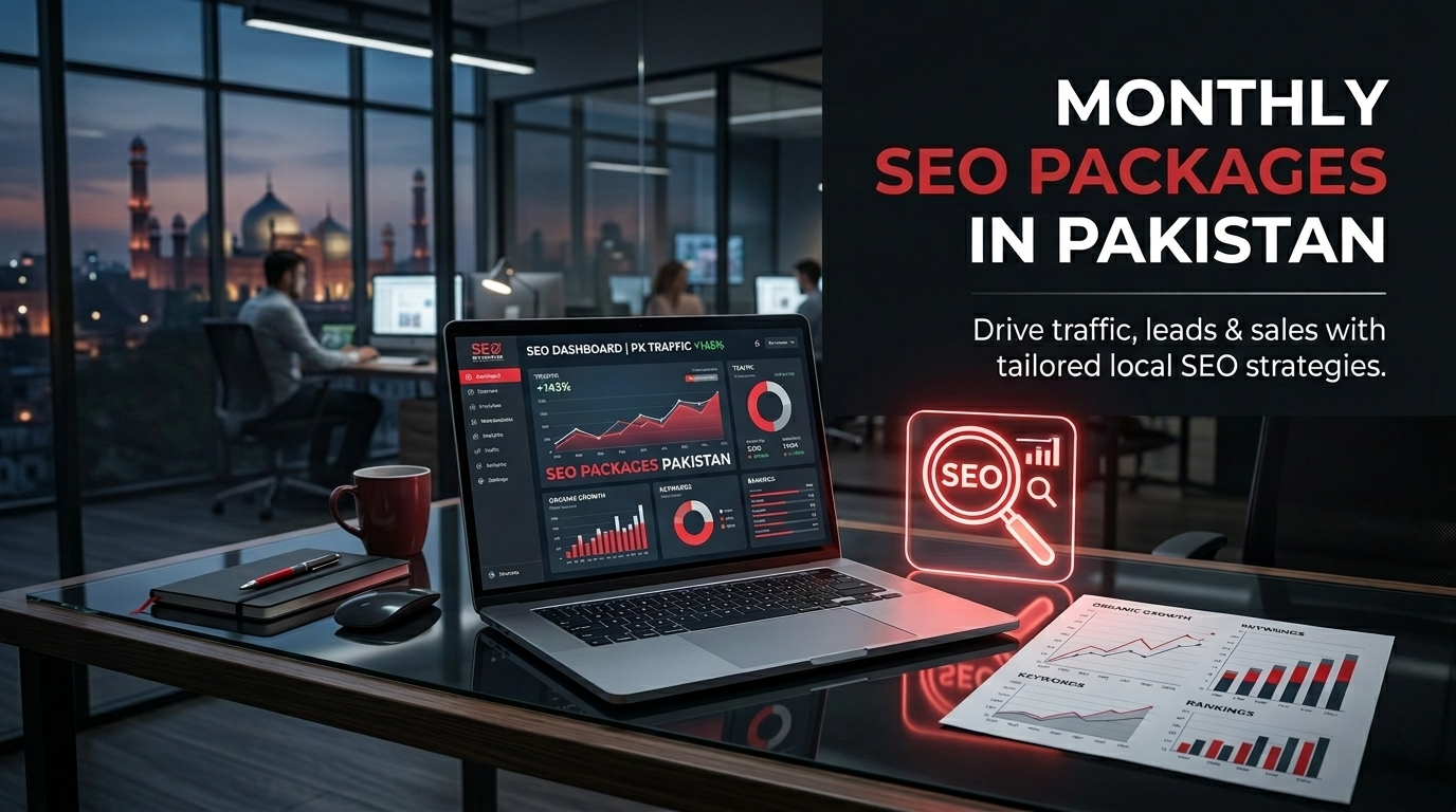 Monthly SEO Packages with SEO dashboard and analytics reports.