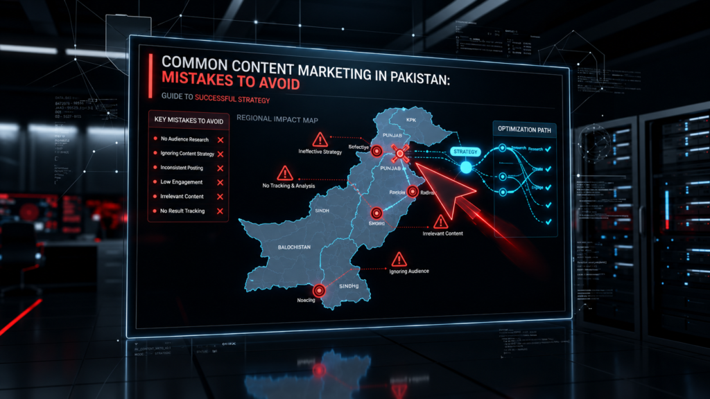 "Content Marketing in Pakistan highlighting common mistakes and optimization strategies"